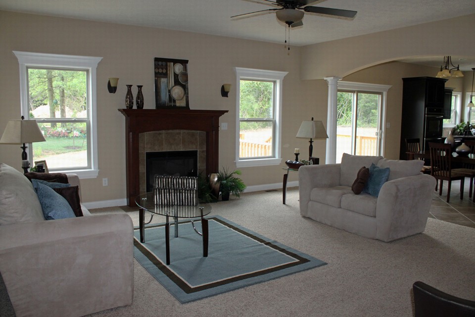 living room staged
